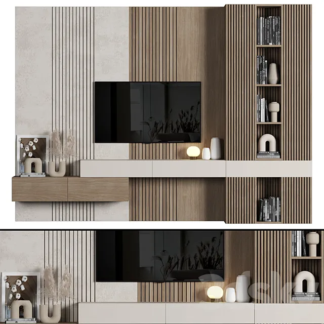 TV Wall 067 3D Model TV Wall 067 3D Model