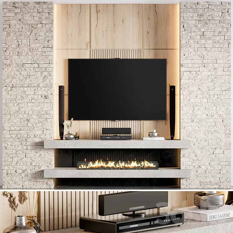 Tv wall 07 3D Model