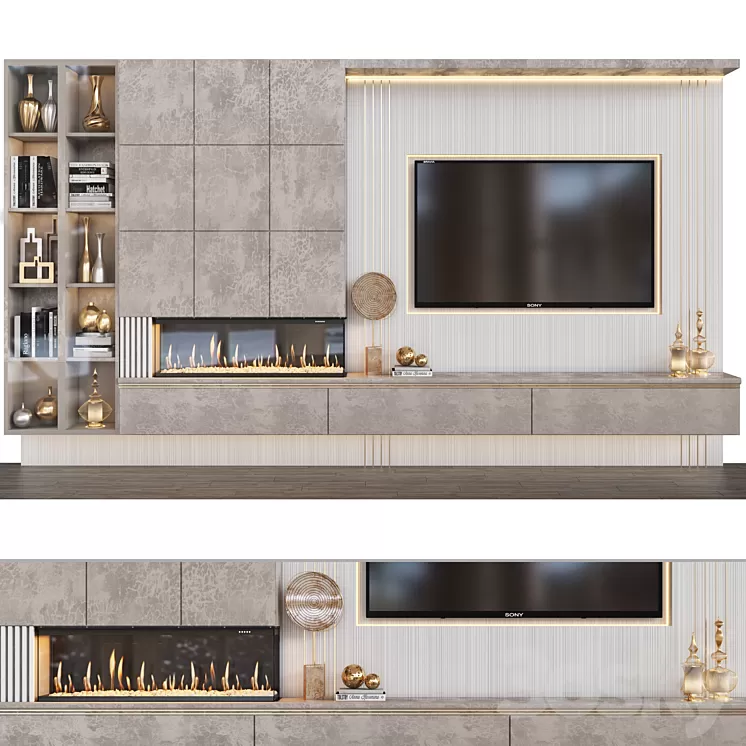 Tv Wall 07 3D Model