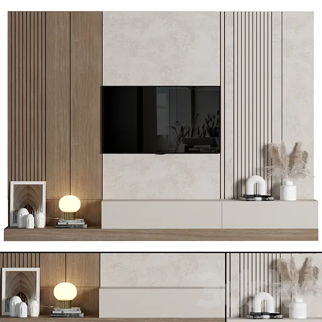 TV Wall 075 3D Model TV Wall 075 3D Model