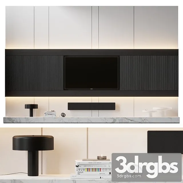 TV Wall 1 38 3D Model Download