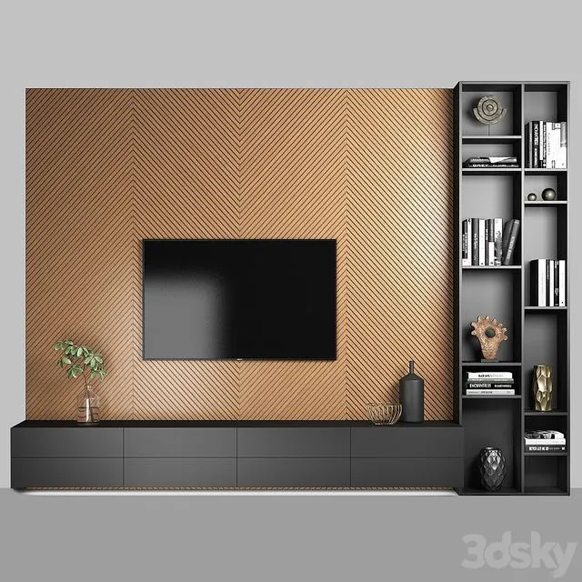 TV Wall 1 3D Model