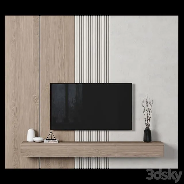 TV Wall 102 3D Model