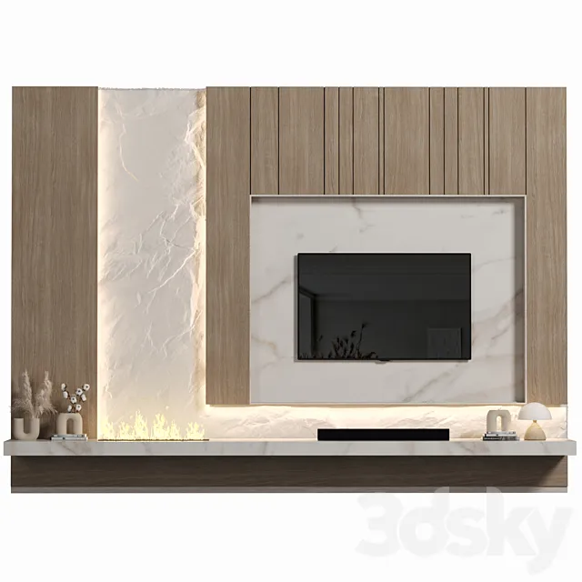 TV Wall 123 3D Model