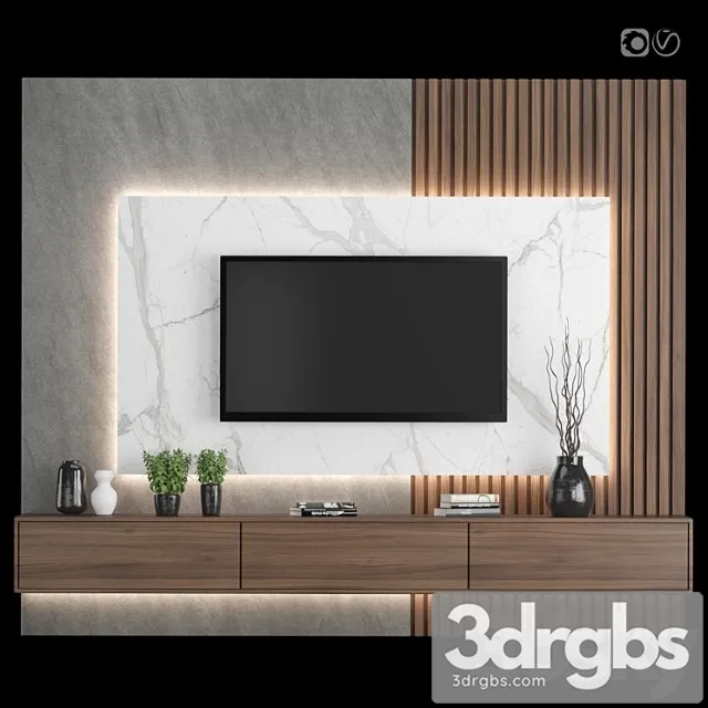 TV Wall 13 3D Model Download