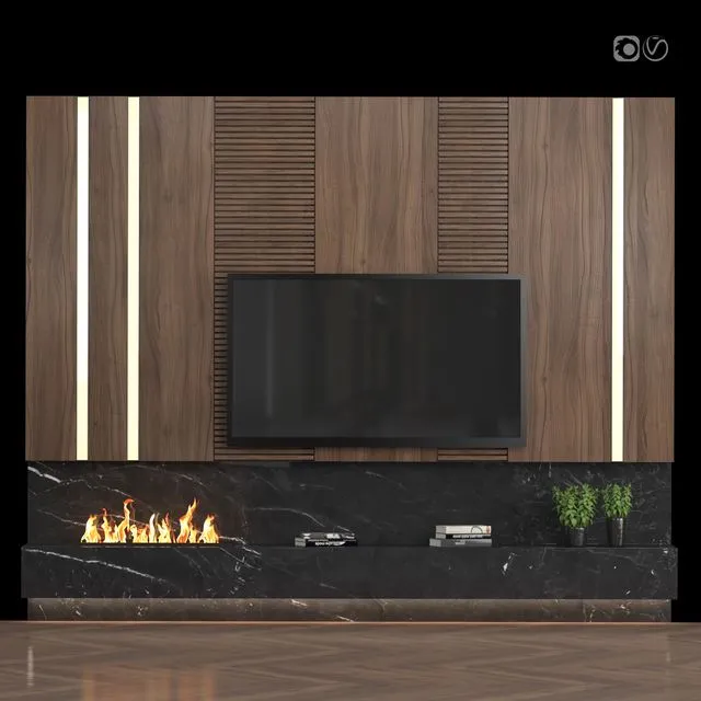 TV Wall 14 3D Model