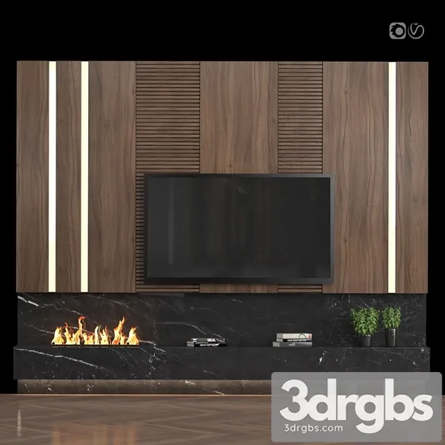 TV Wall 14 3D Model Download