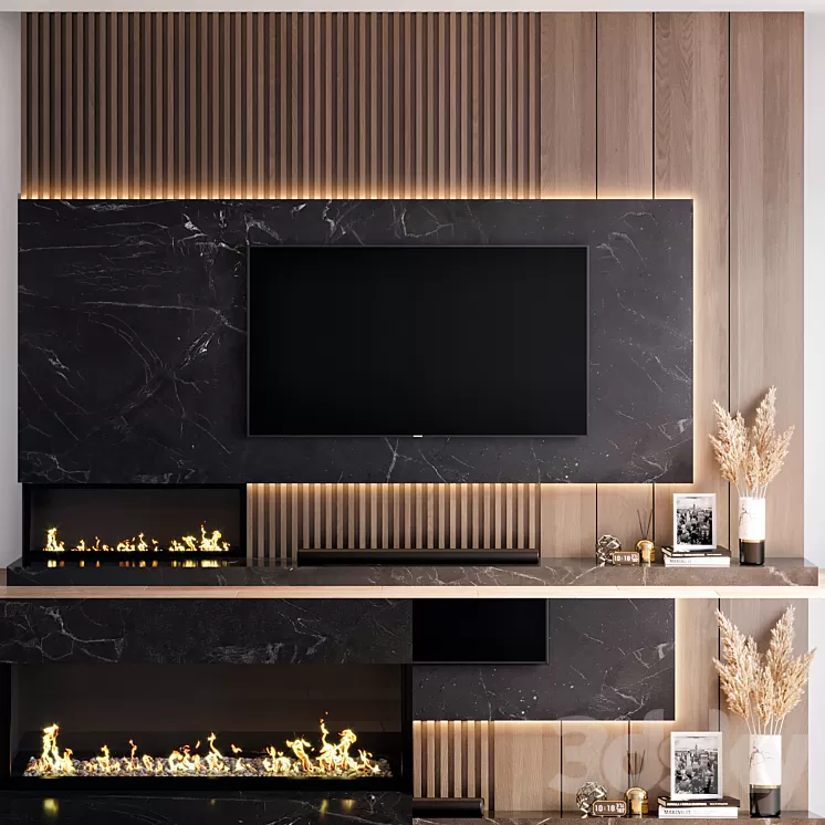 TV Wall 15 3D Model Free Download