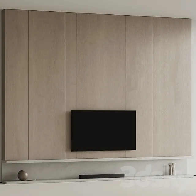 TV wall 16 3D Model TV wall 16 3D Model