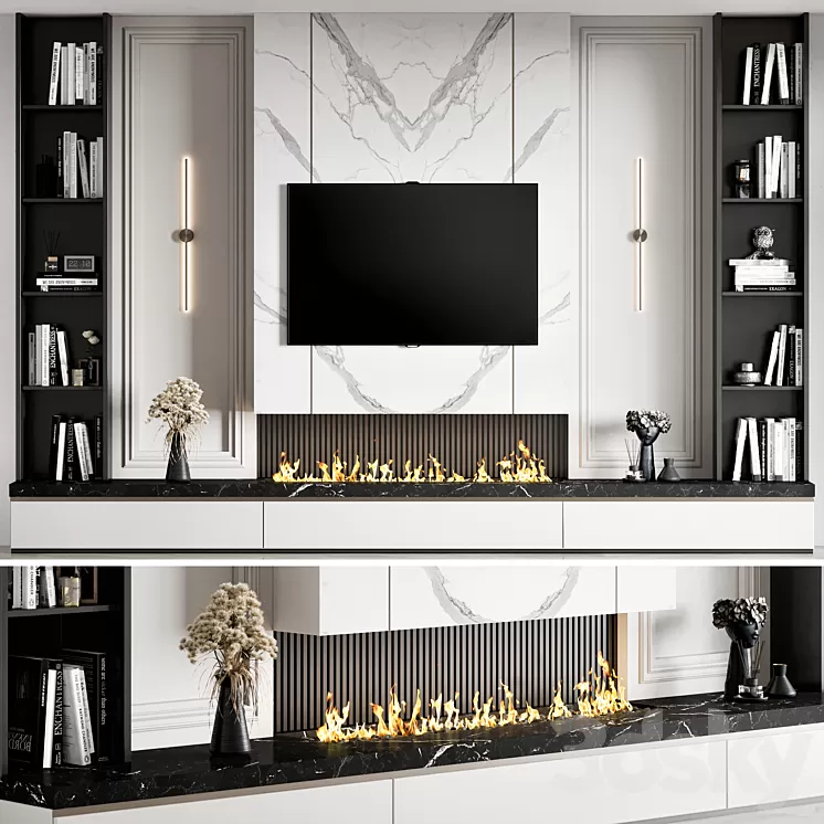 TV Wall 24 3D Model Free Download