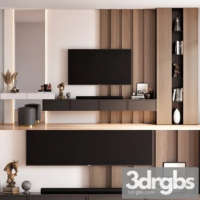 TV Wall 25 4 3D Model Download