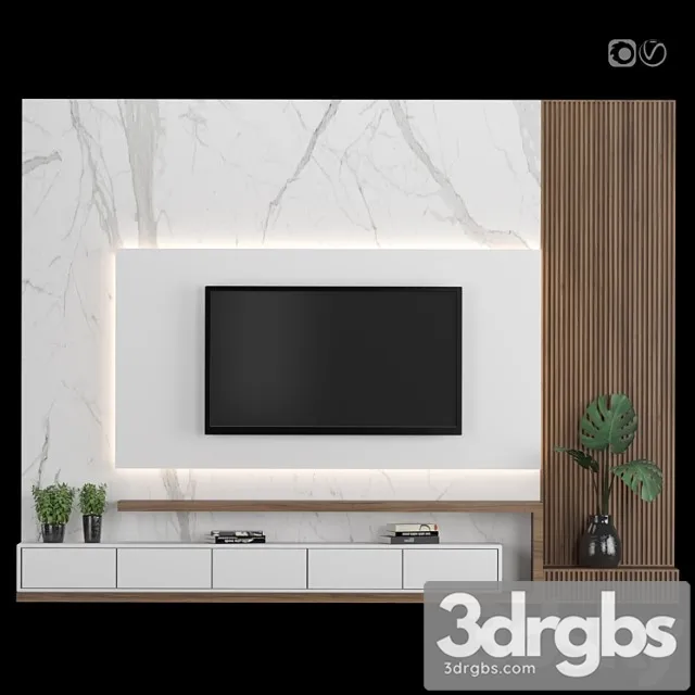 TV Wall 29 3D Model Download