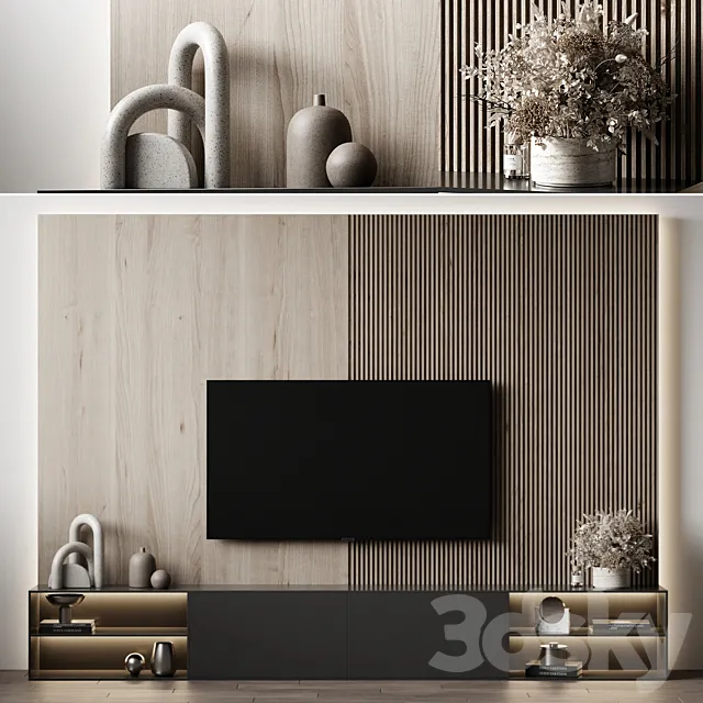 TV Wall 3 3D Model