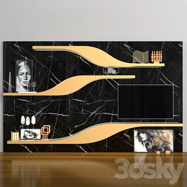 Tv Wall 3 3DModel Tv Wall 3 3DModel