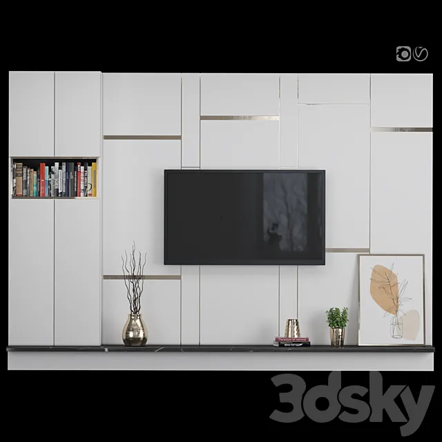 TV Wall 33 3D Model