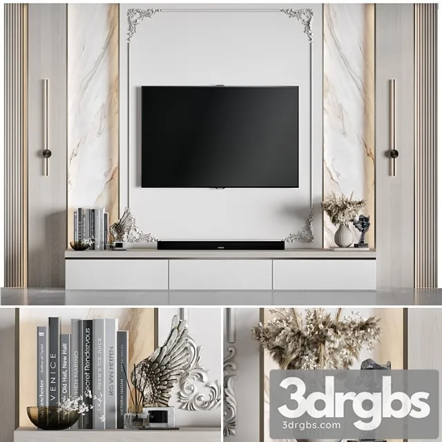 TV Wall 33 3D Model Download