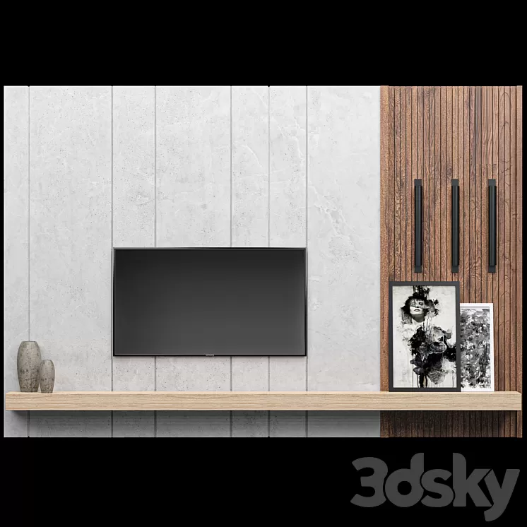 Tv Wall 3D Model