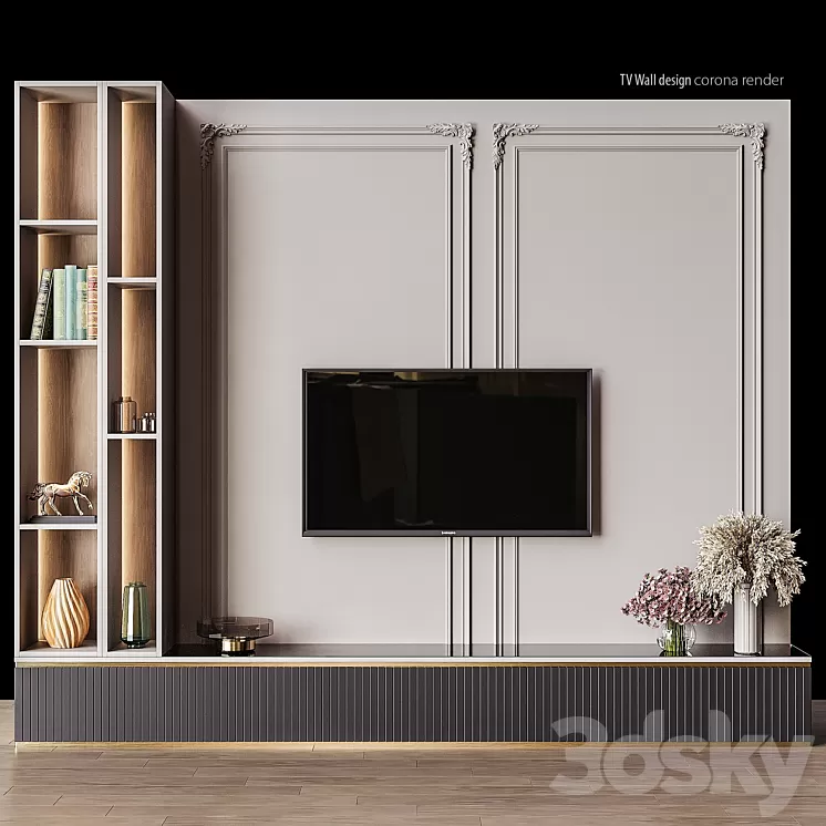 TV Wall 3D Model