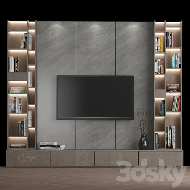 tv wall 3D Model tv wall 3D Model