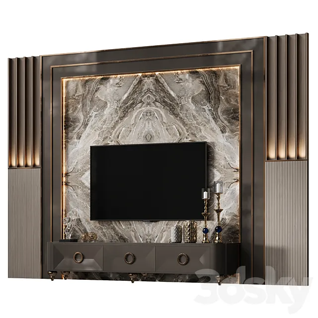 TV Wall 58 3D Model