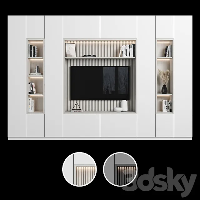 TV Wall 87 3D Model