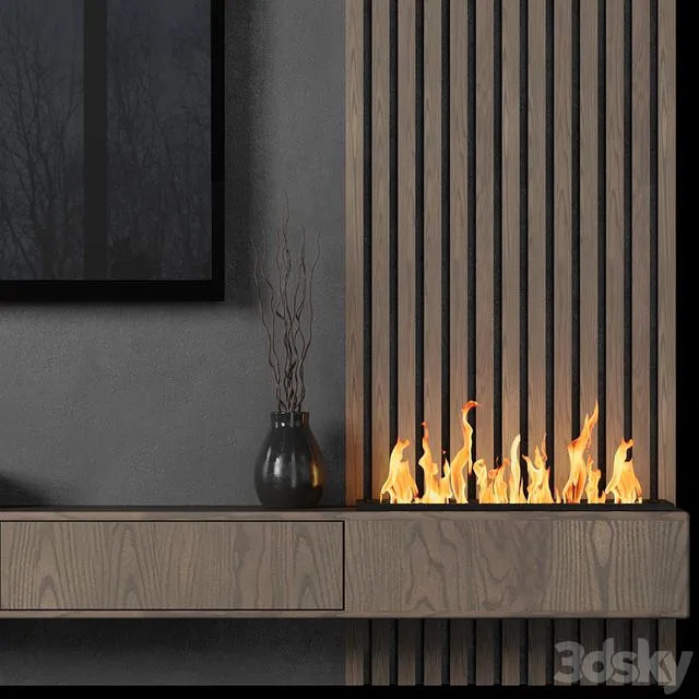 TV Wall 93 3D Model TV Wall 93 3D Model