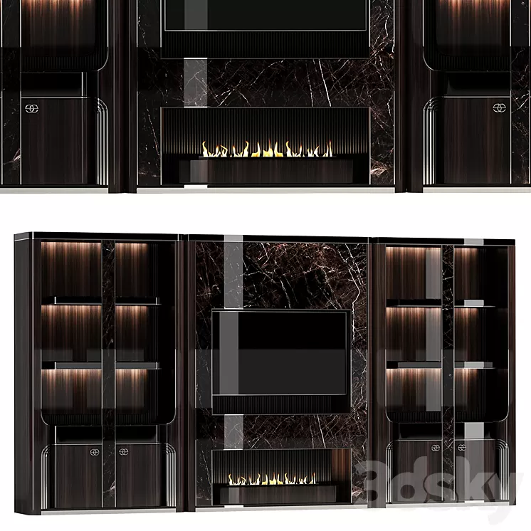 tv wall Elve Luxury 3D Model