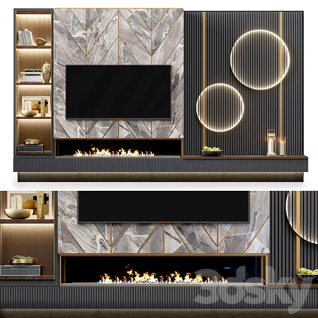 TV wall modern 50 3D Model TV wall modern 50 3D Model