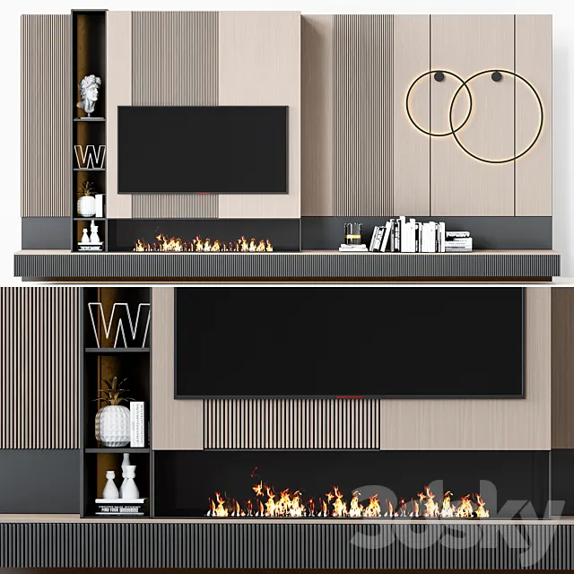 TV wall modern 70 3D Model TV wall modern 70 3D Model