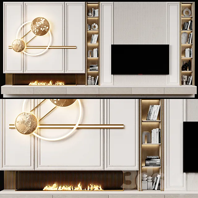 TV wall modern 97 3D Model