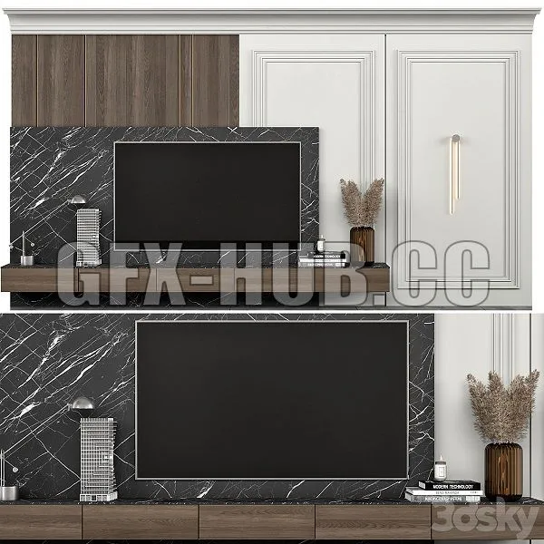 TV WALL NO15 3D Model
