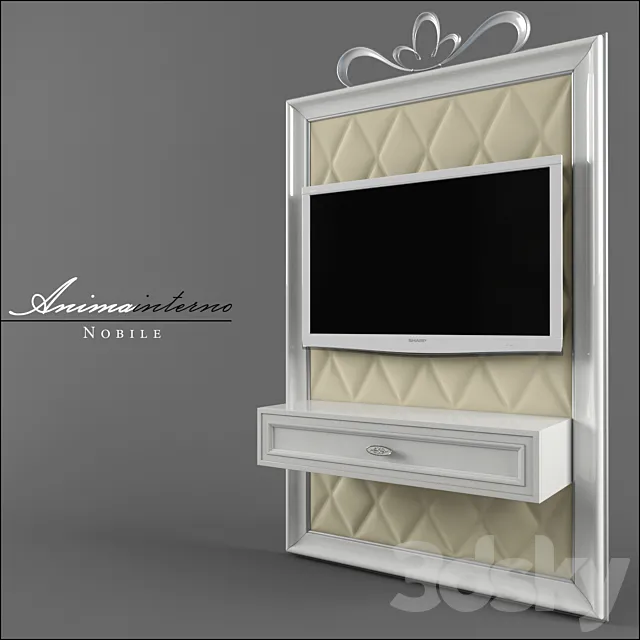 TV wall Nobile – Animainterno 3D Model TV wall Nobile – Animainterno 3D Model