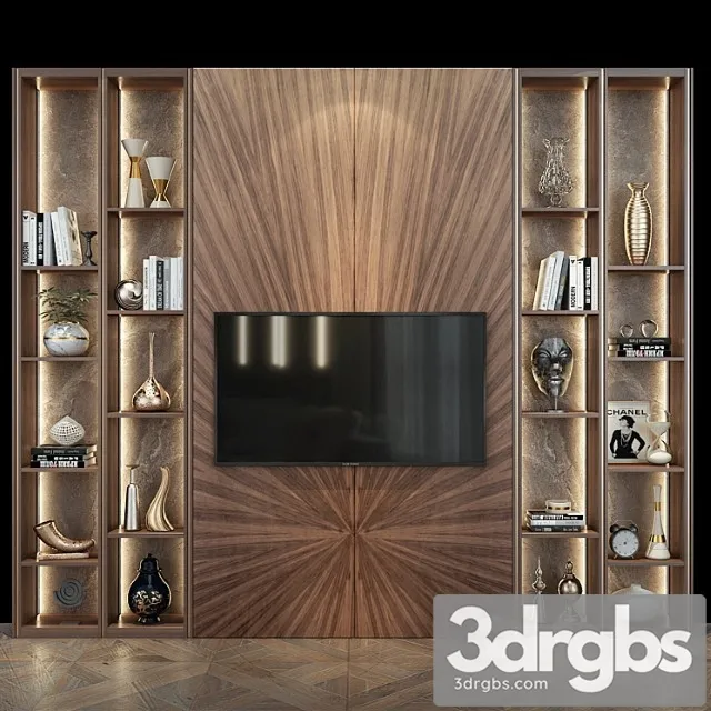 TV Wall Sbr 1369 3D Model Download