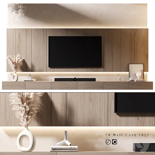 TV Wall | set 1011 3D Model