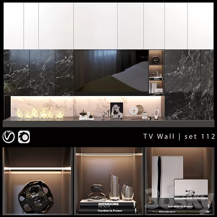 TV Wall | set 112 3D Model