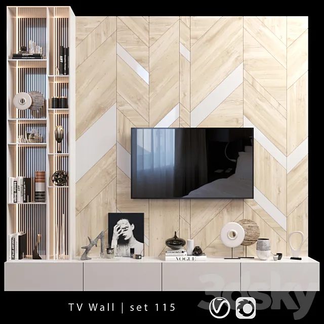 TV Wall | set 115 3DModel TV Wall | set 115 3DModel