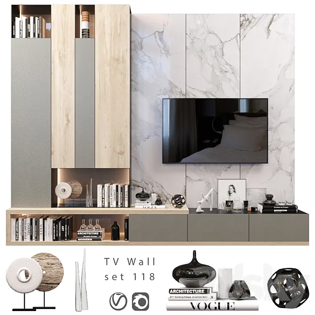 TV Wall | set 118 3DModel TV Wall | set 118 3DModel