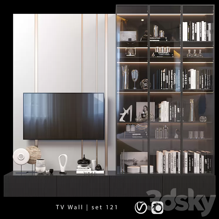 TV Wall | set 121 3D Model