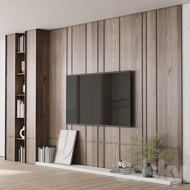 TV Wall Set 13 3D Model TV Wall Set 13 3D Model