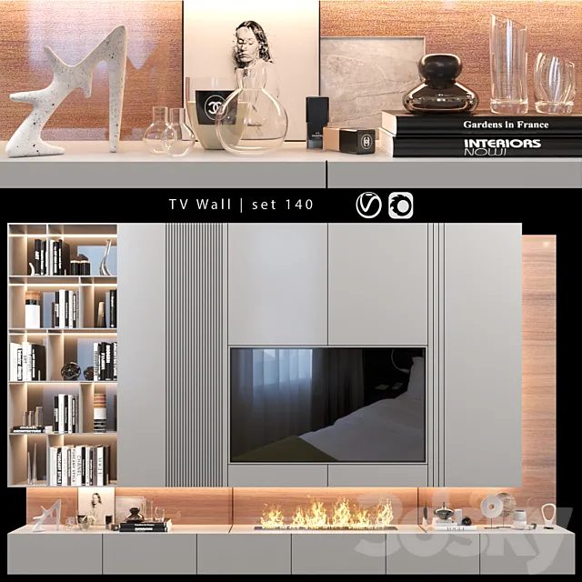 TV Wall | set 140 3D Model