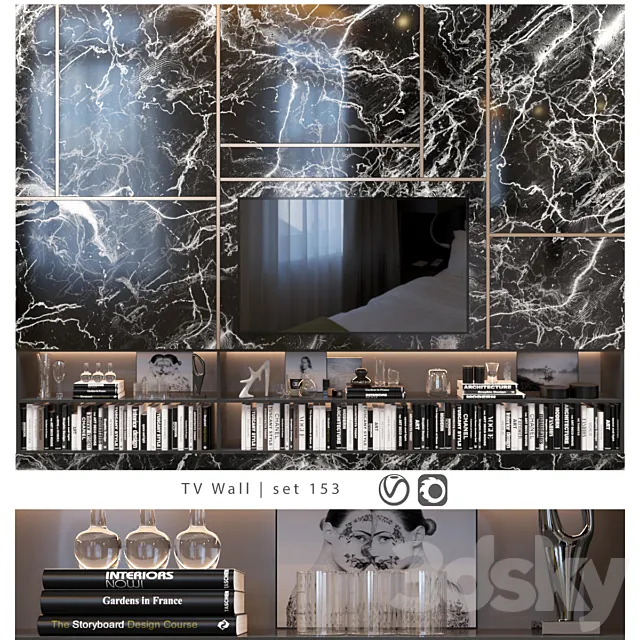 TV Wall | set 153 3DModel