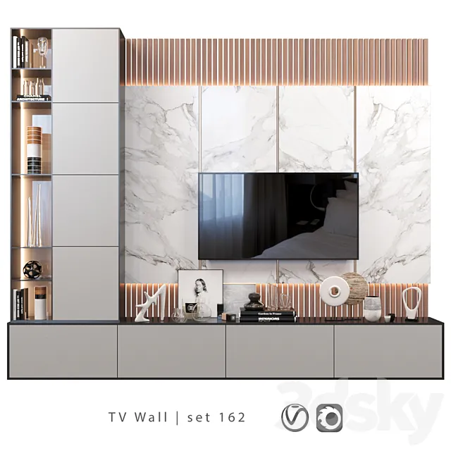 TV Wall | set 162 3D Model