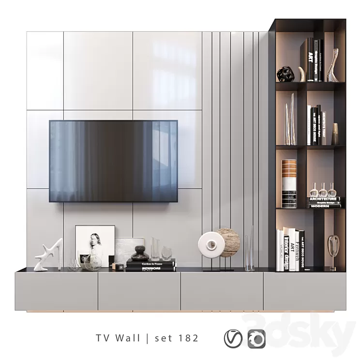 TV Wall | set 182 3D Model