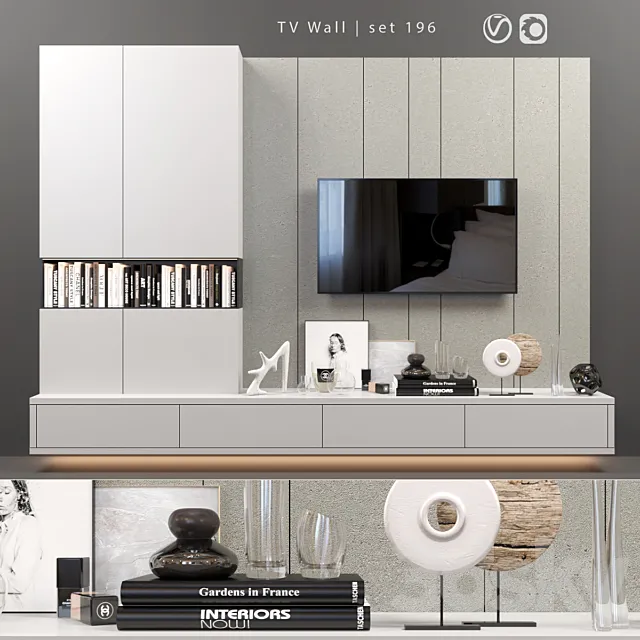 TV Wall | set 196 3D Model TV Wall | set 196 3D Model
