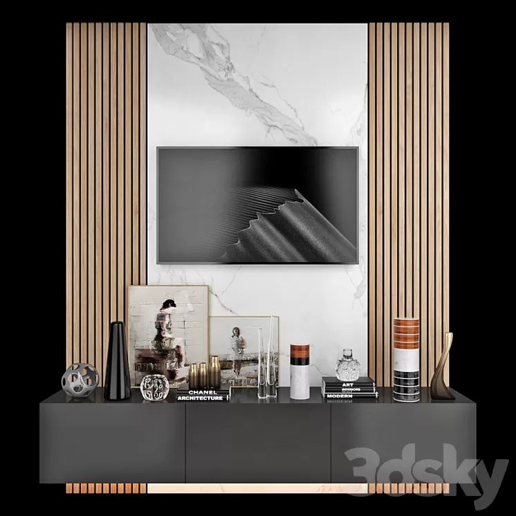 TV Wall | set 20 3D Model TV Wall | set 20 3D Model