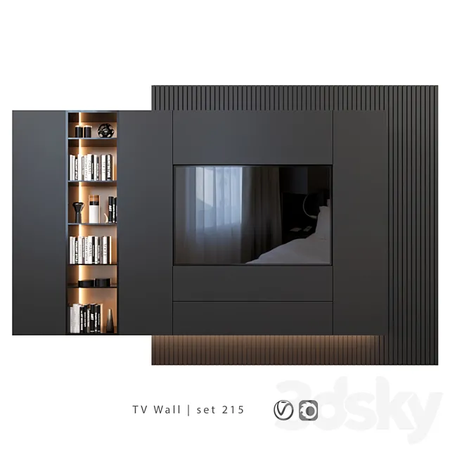 TV Wall | set 215 3DModel TV Wall | set 215 3DModel