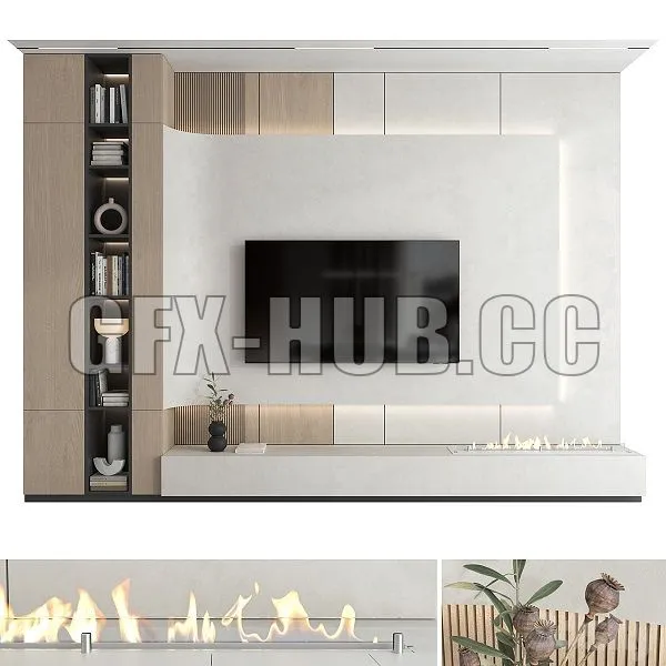 TV Wall Set 30 3D Model