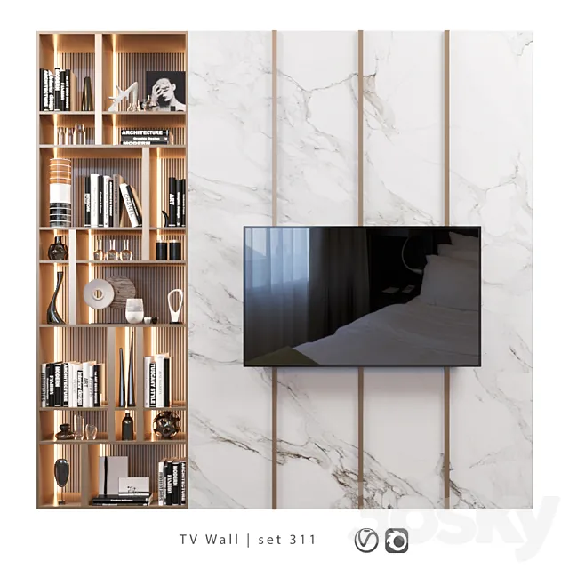 TV Wall | set 311 3D Model