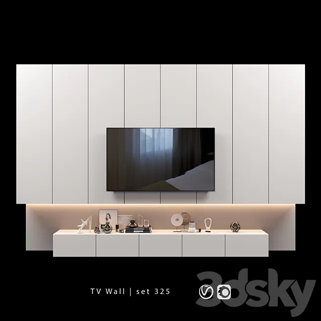 TV Wall | set 325 3D Model