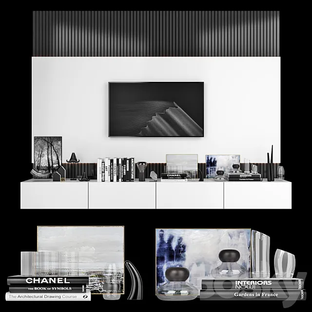 TV Wall | set 33 3D Model TV Wall | set 33 3D Model